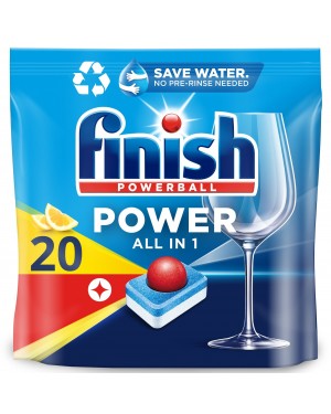Finish Απορρυπαντικό πλυντηρίου πιάτων σε ταμπλέτες Power All in 1 Λεμόνι 20ταμπλ. 1+1 ΔΩΡΟ (3217561)