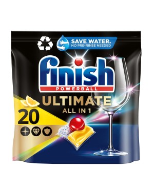 Finish Απορρυπαντικό πλυντηρίου πιάτων σε κάψουλες Ultimate All in 1 Λεμόνι 20 καψ. 1+1 ΔΩΡΟ (3219971)