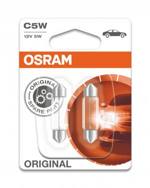 Osram C5W Original 36mm Festoon 12V 5W 2τμχ Blister(6418-02B)