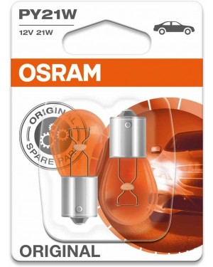 2 λάμπες πορτοκαλί PY21W OSRAM (7507-02B)