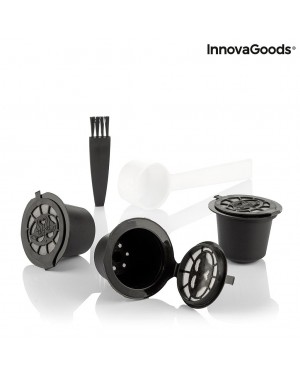 Επαναγεμιζόμενες κάψουλες καφέ συμβατές με μηχανή Nespresso 3τμχ Recoff InnovaGoods (V0103363)