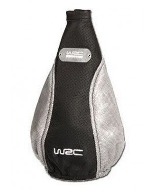 Φούσκα λεβιέ ταχυτήτων δέρμα, μαύρο και ασημένιο WRC (007310)