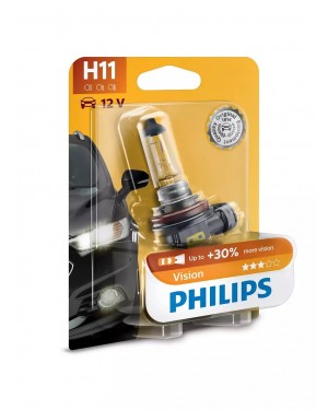 Philips Λάμπα Αυτοκινήτου Vision H11 / PGJ19-2 Αλογόνου 12V 55W 1τμχ 12362PRB1 (0730127)