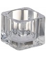 GLASS SQUARE TEALIGHT HOLDER 40/55 BOLSIUS (103686010300)