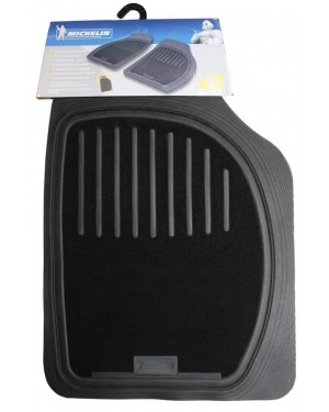 2 FRONT RUBBER AND CARPET FLOOR MATS MICHELIN(009074)